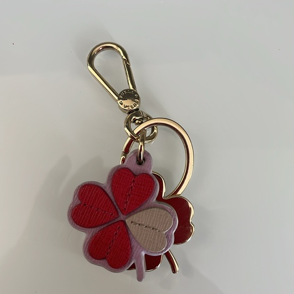 Furla Pink and Purple Clover Bag Charm/ Keychain - Picture 1 of 2